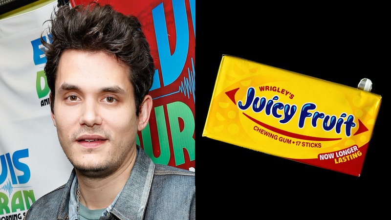 John Mayer and a package of Juicy Fruit.