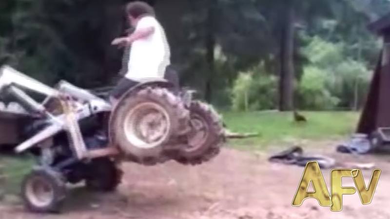 A man wiping out.
